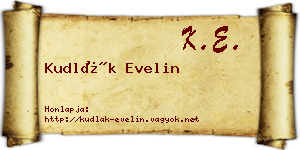 Kudlák Evelin névjegykártya