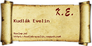 Kudlák Evelin névjegykártya